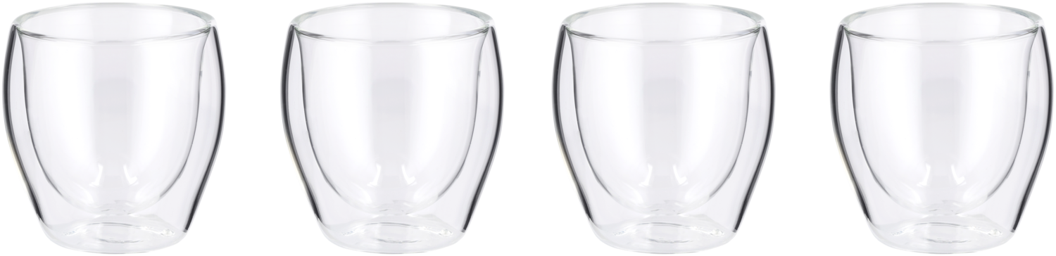 SILVERCREST Dubbelwandige glazen, Espresso, 4-delig