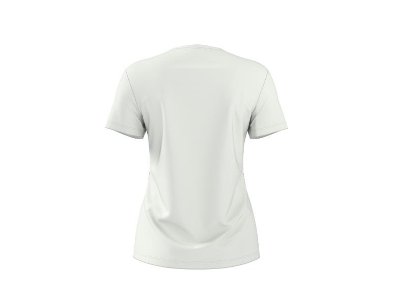Wit T-shirt met korte mouwen, achteraanzicht
