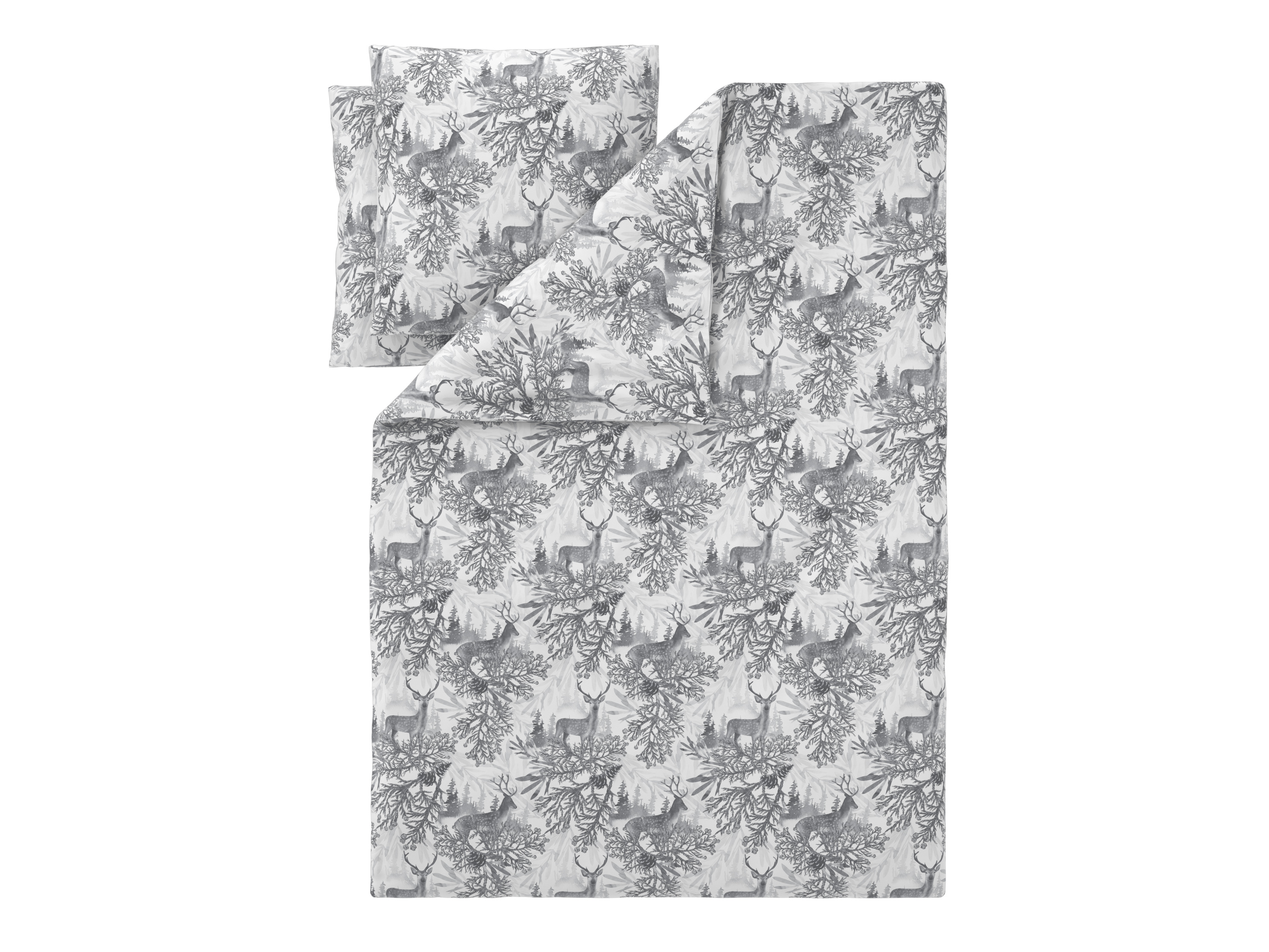 LIVARNO Dekbedovertrek 200 x 200 cm (Wit/grijs) afbeelding