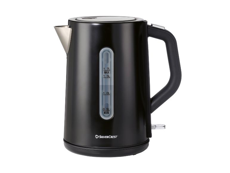 Zwarte SilverCrest 1,7 L waterkoker met waterniveau-indicator