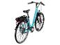 Turquoise Zündapp elektrische fiets met bagagedrager en accu