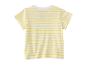 Geel-wit gestreept T-shirt met korte mouwen voor kinderen