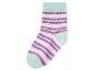 Gestreept kindersokje in paars, roze, wit en mintgroen