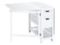 Witte opklaptafel met laden en plank.