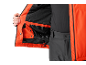 Heren ski-jas en broek set, open jas met oranje voering.