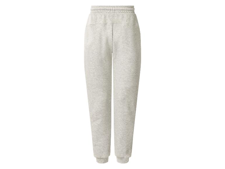 Grijze joggingbroek met elastische tailleband en boorden.