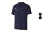Puma heren poloshirt met korte mouwen in donkerblauw en zwart.