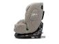 Beige kinderautostoel met SIPS-bescherming en One360 draaibare basis.