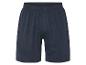 Donkerblauwe jersey shorts.