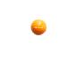 Oranje stressbal met een wit logo