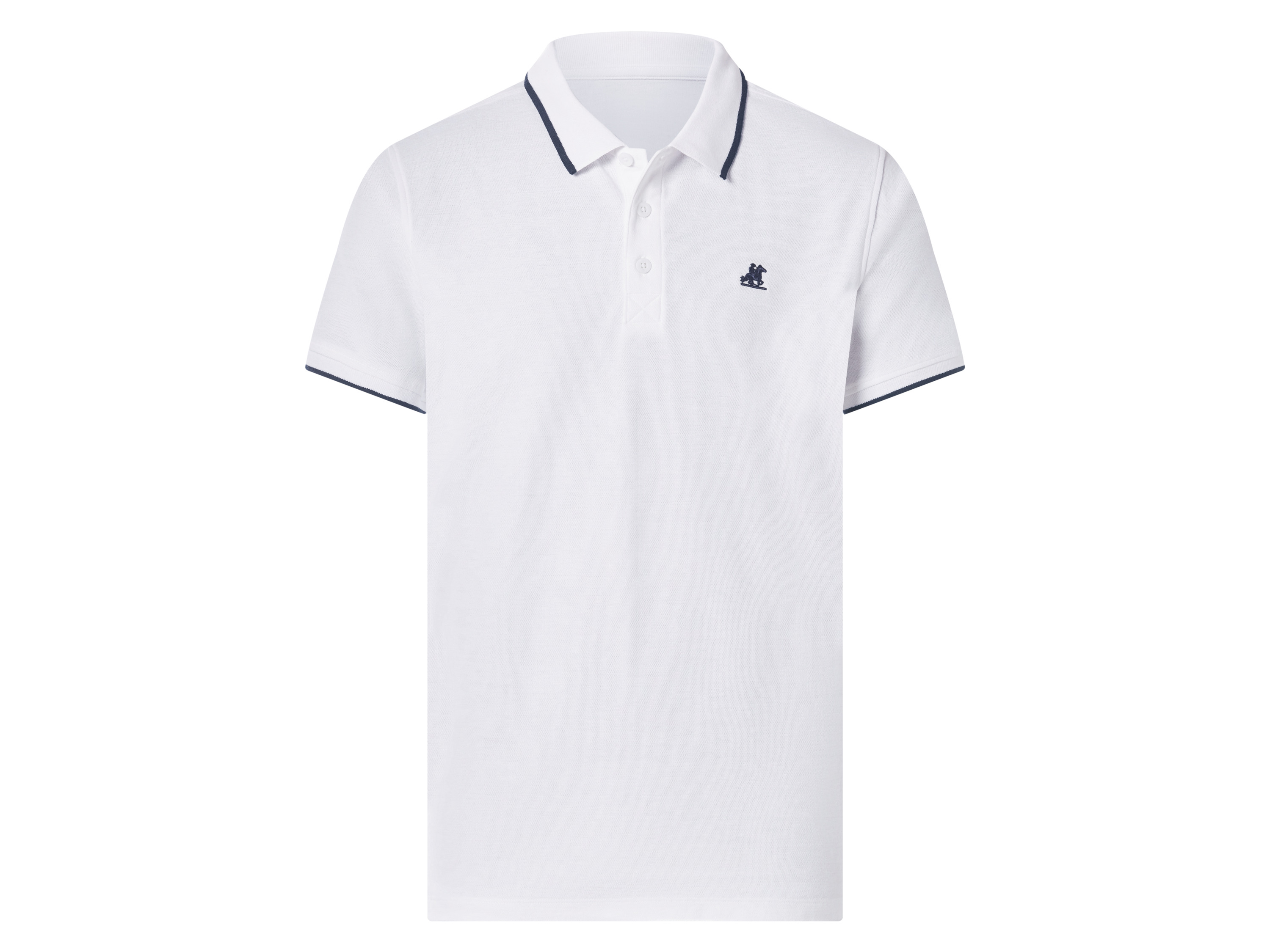ESMARA MEN U.S. Grand Polo Piqué heren polo (Wit, M)