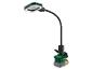 Draadloze LED-werklamp met flexibele zwanenhals en klem, op batterijen.