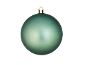 Mat teal kerstornament met gouden dop