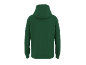 Donkergroene hoodie, achterkant.