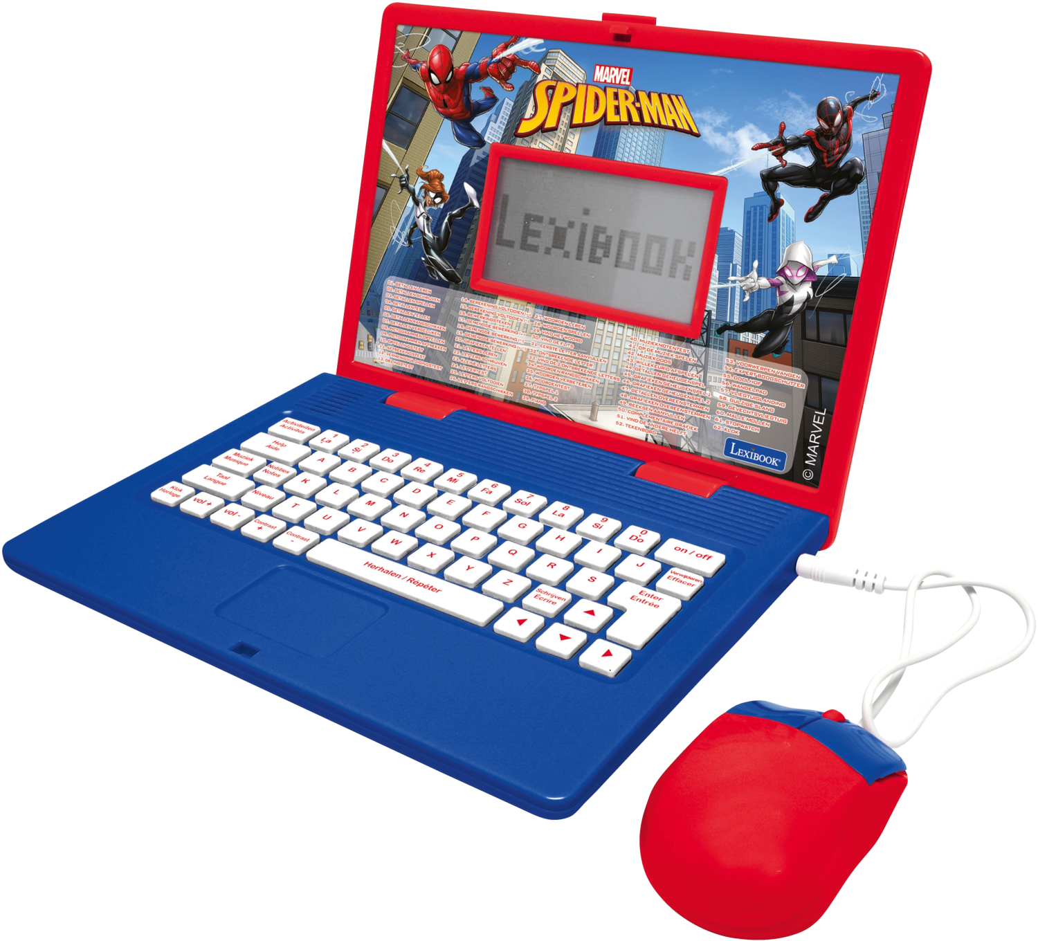 LEXIBOOK Kinder laptop, educatief, Disney Stitch of Spiderman (Spider Man)