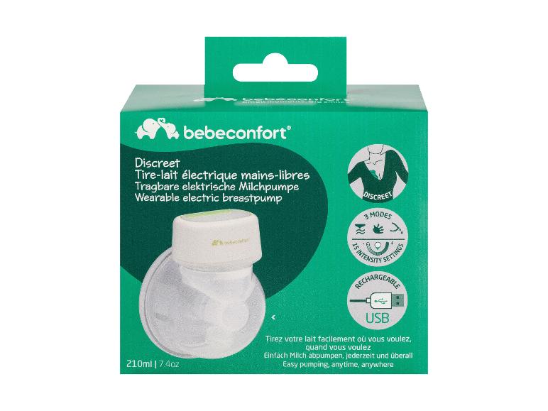 Doos met een draagbare elektrische borstkolf, 210 ml, met 3 standen en 15 intensiteitsinstellingen, oplaadbaar via USB.