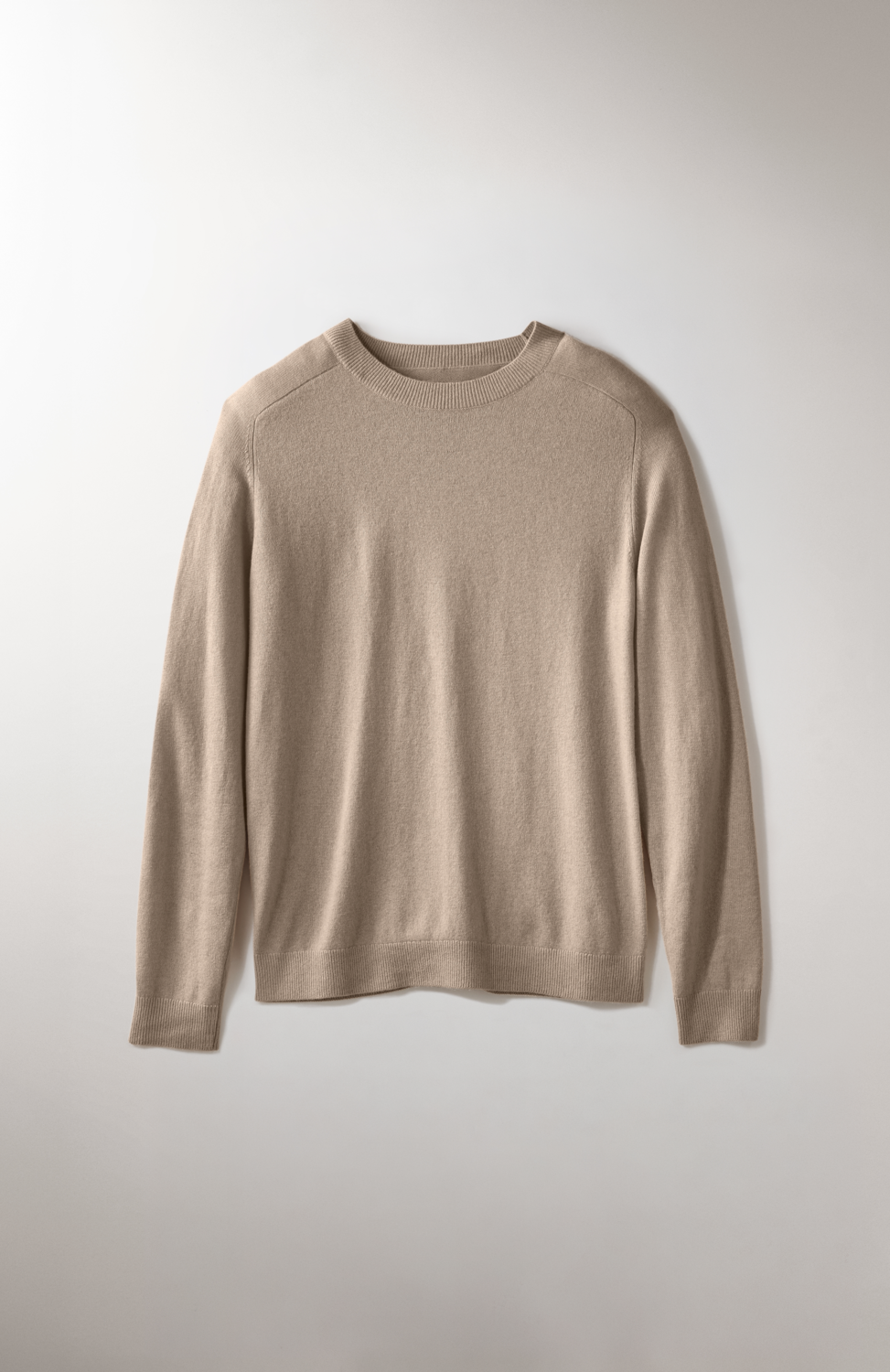 ESMARA MEN Heren trui van kasjmier-zijde-mix (Beige, S)