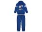 Hoodie en joggingbroek set, blauw, met wasbeerprint.