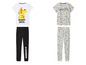 Twee pyjama sets, een met Pikachu en een met Snoopy.