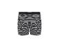 Gestreept boxershort voor heren in zwart, wit en rood