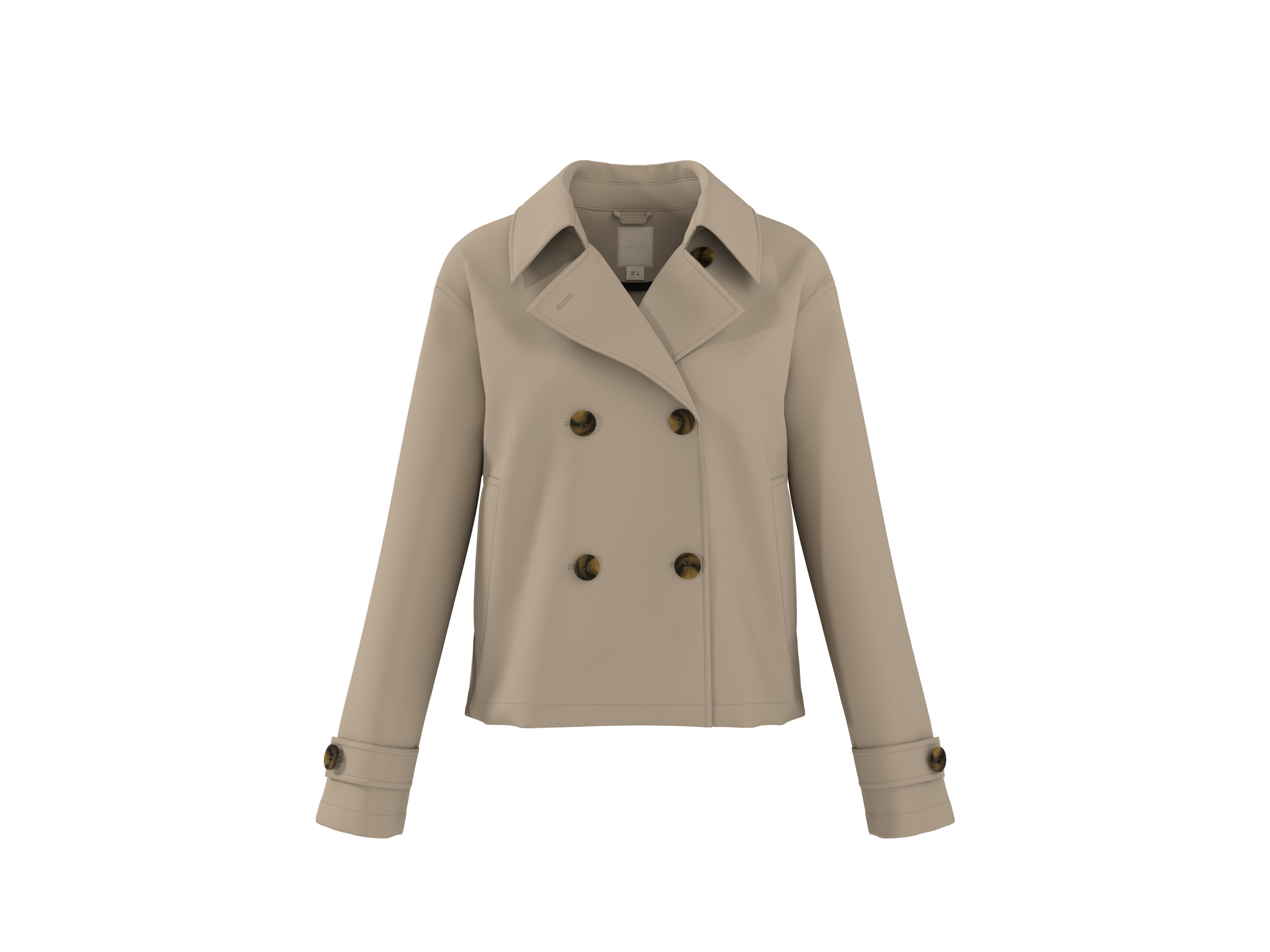 ESMARA Dames korte trenchcoat (Beige, 36)