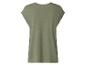 Dames T-shirt met korte mouwen in olijfgroen, achterkant