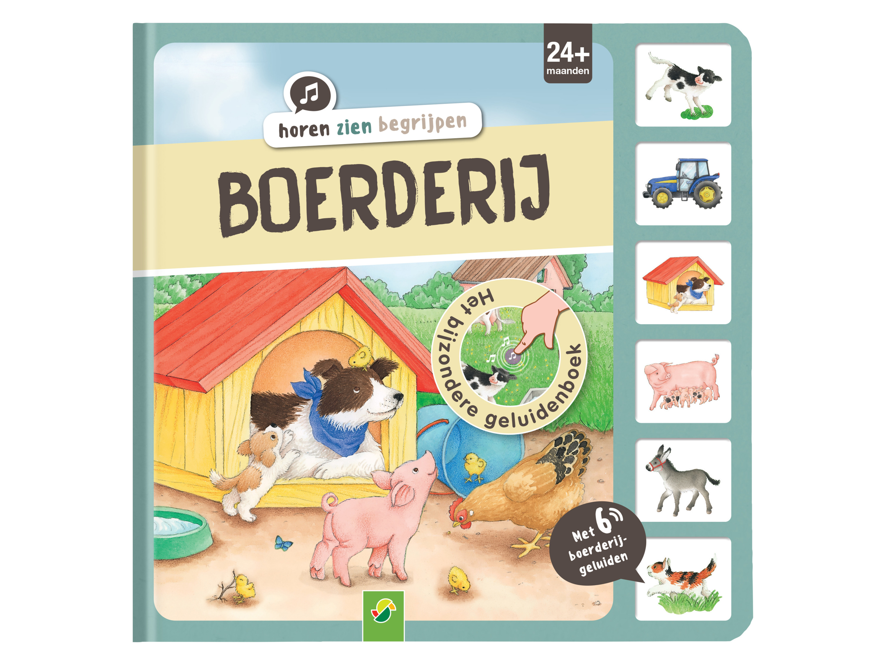 Peuter geluidsboeken met 5-6 geluiden (Horen, zien, begrijpen - Boerderij)
