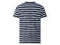 Heren T-shirt met marineblauwe en witte strepen, achterkant