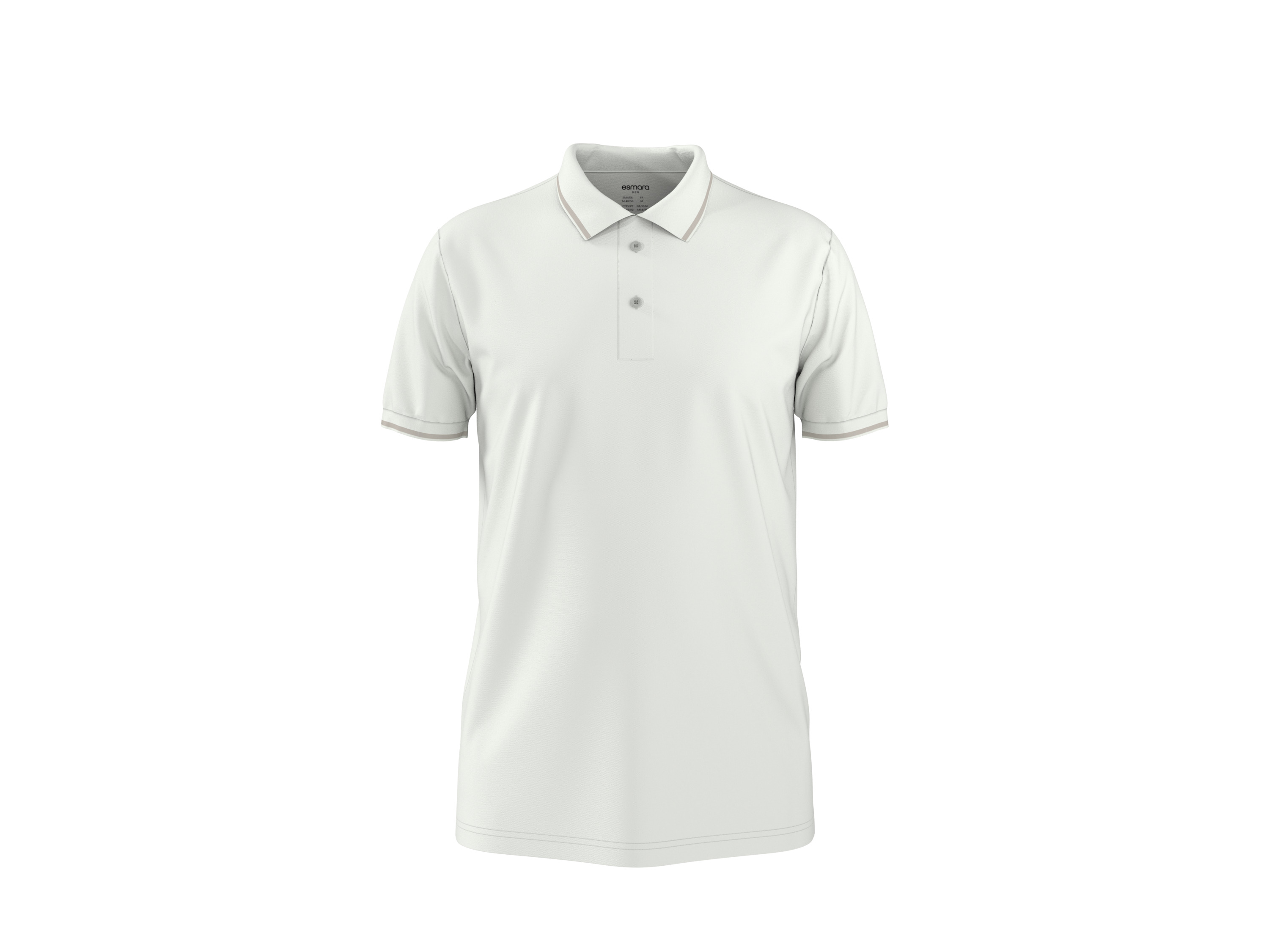 ESMARA MEN Heren polo (wit, XL)