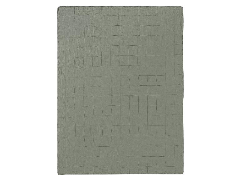 Grijze deken met ruitpatroon, minimalistische stijl.