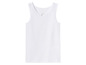 Een wit tanktop met een strikje op de hals.