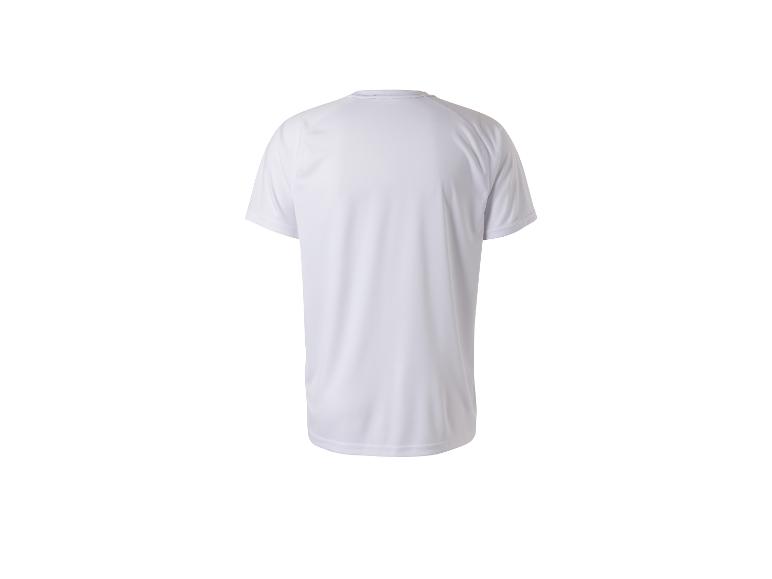 Wit sport T-shirt met korte mouwen, achteraanzicht