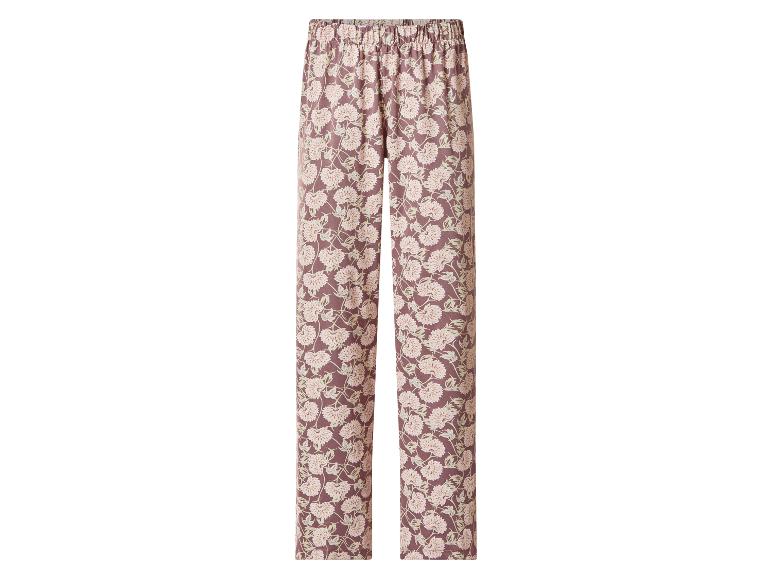 Pyjamabroek met bloemenprint in paarse en roze tinten