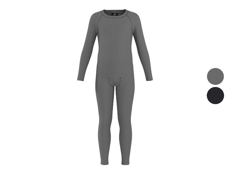Heren grijs thermisch ondergoed set, shirt met lange mouwen en lange onderbroek, met kleuropties.
