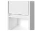Witte wandplank met gesloten opbergvak en open plank