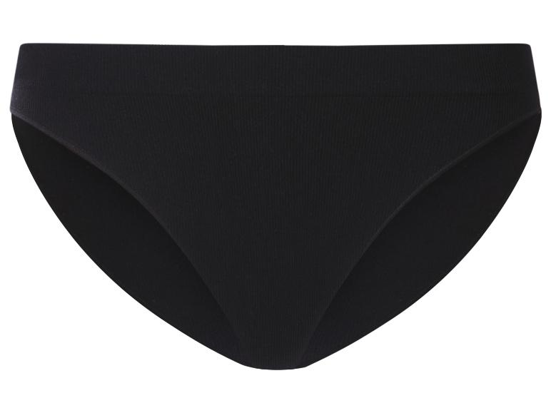 Zwarte geribbelde dames slip