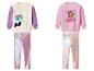 Twee Gabby's Dollhouse thema sweatshirt- en legging sets voor kinderen.