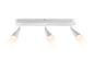 Witte plafondspot met drie verstelbare lampen