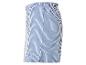 Blauw-wit gestreepte boxershort met elastische tailleband.