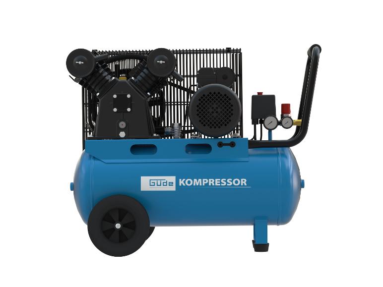 Blauwe Güde compressor.