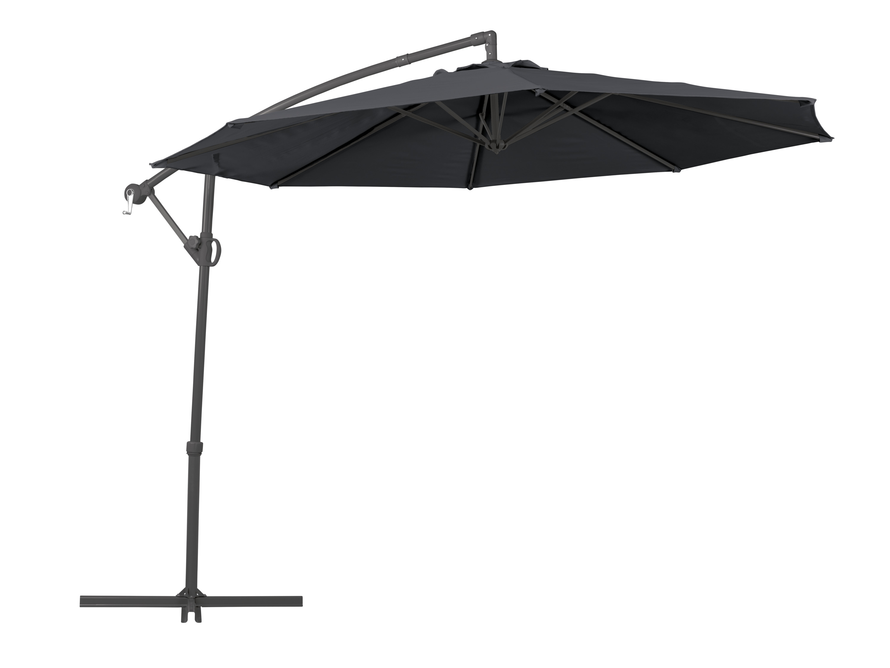 LIVARNO Zweefparasol Ø300 cm - antraciet - UPF 80