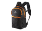 Zwarte Crivit rugzak met oranje details.