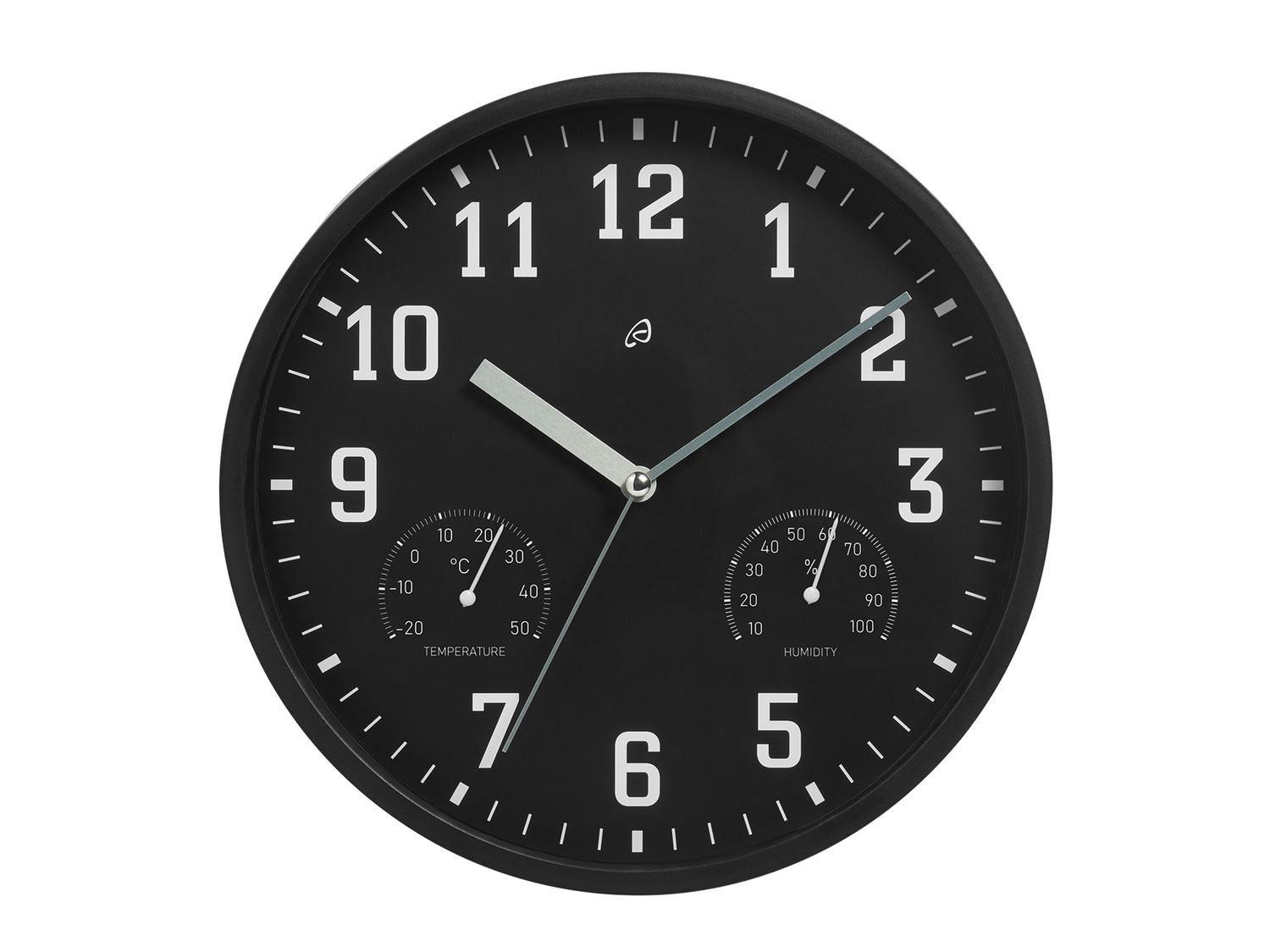 Foxtop Draadloze wandklok, voor binnen en buiten, weerbestendige wandklok met temperatuurweergave en hygrometer, zonder tikkende geluiden, geruisloos, retro klok voor terras, badkamer, keuken