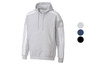 Een grijze hoodie met witte strepen van Adidas.