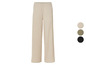 Beige, wijde broek met een elastische tailleband.