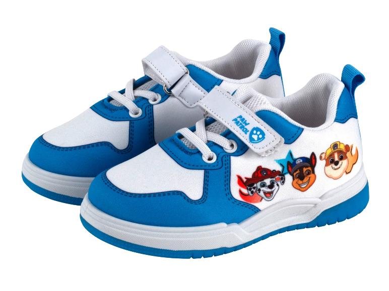 Paw Patrol kinderschoenen, blauw en wit.