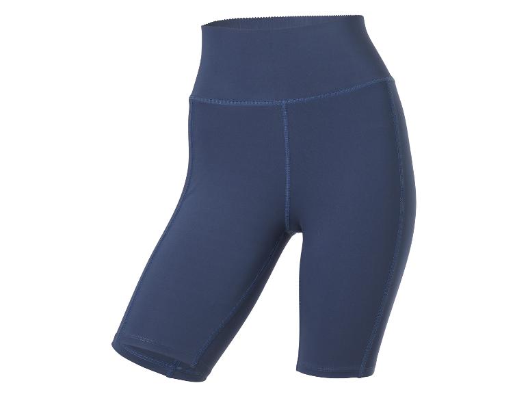 Donkerblauwe damesfietsbroek met hoge taille