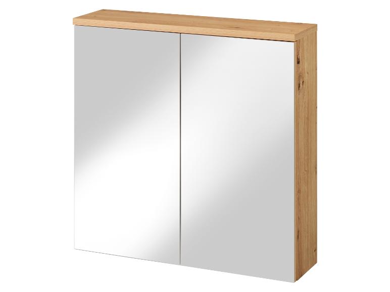 Spiegelkast met twee deuren en houtlook frame