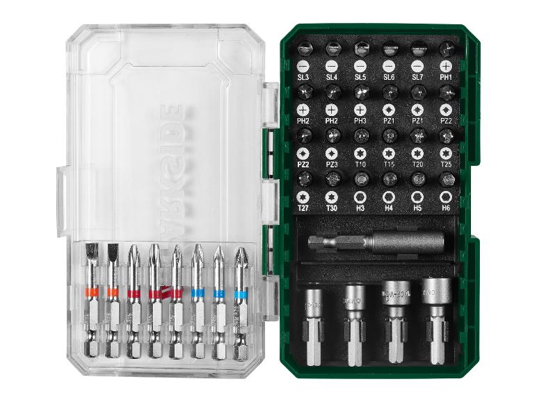 Wera schroevendraaierbitsset in een plastic doos.