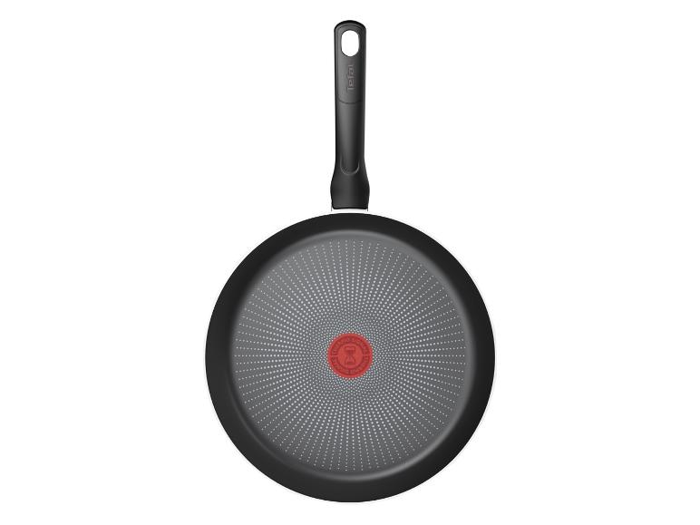 Tefal koekenpan met zwarte antiaanbaklaag en rode Thermo-Signal indicator